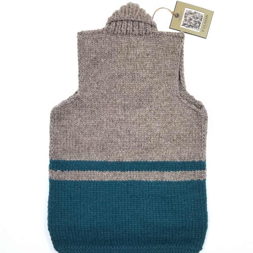 NWT Filson Blanket Stripe Hand Knit Wool Vest - Picture 5 of 11